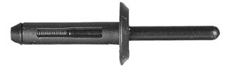 25 Pcs Black Nylon Blind Rivets - 15/64" Dia G/R 5/32 - 5/16"