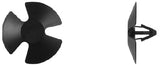 50 Pcs Black Nylon Hood Insul Ret - 6.3mm Hole Size 30mm Head Dia