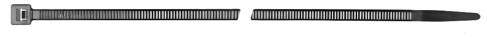 Black Nylon Cable Ties 14" Long 50 lbs. Tensile Strg.