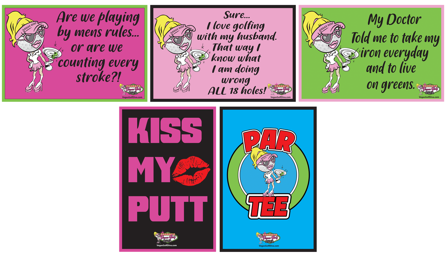 Funny Ladies Golf Signs 8.5"x12"