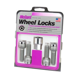 McGard Wheel Lock Bolt Set - Radius Seat, M14x1.5 Thread, Chrome Finish, 4-Pack