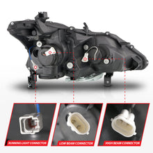 Load image into Gallery viewer, ANZO 13-15 Nissan Altima Projector Headlights with Light Bar and Chrome Housing