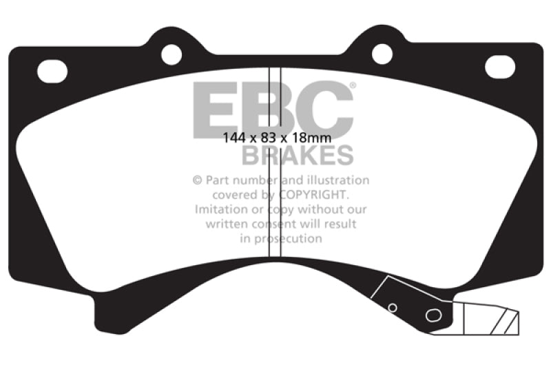 EBC Greenstuff 6000 Series Front Brake Pads for Toyota Land Cruiser and Tundra - Part Number ebcDP61815