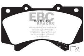 EBC Brakes Bluestuff NDX Full Race Brake Pads for Toyota Land Cruiser & Tundra