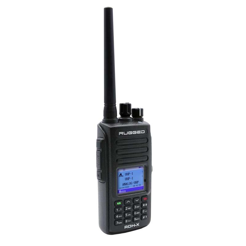 Rugged Radios Waterproof Rugged RDH-X Bus Band 2-Way Radio - Digital and Analog, Black