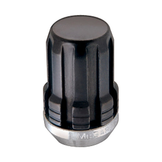 McGard SplineDrive Lug Nut (Cone Seat) M12X1.25 / 1.24in. Length (4-Pack) - Black (Req. Tool)