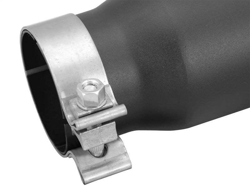 aFe MACH Force XP 3-inch Inlet x 4-inch Outlet Clamp-On Black Exhaust Tip - 9-inch Length