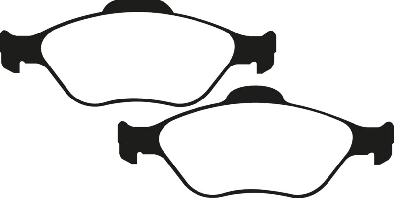 EBC Greenstuff 2000 Series Sport Brake Pads for Lotus 2009-2011 Exige & Elise - Front, Part Number EBCDP2197/2