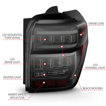 Load image into Gallery viewer, ANZO 2014-2020 Toyota 4Runner Tail Light Assembly with Smoke Lens and Red Light Bar