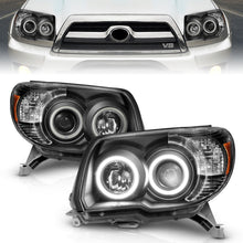 Load image into Gallery viewer, ANZO 2006-2009 Toyota 4Runner Projector Headlights with Halo and Black Housing - Pair