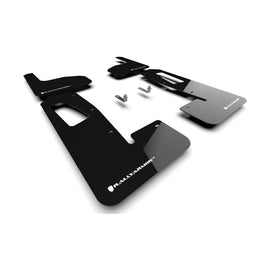 Rally Armor 22-25 Rivian R1T Black UR Mud Flap with White Logo – Durable Polyurethane Protection