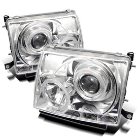 Spyder Toyota Tacoma 97-00 Projector Headlights with LED Halo - Chrome Finish, OEM-Style Replacement