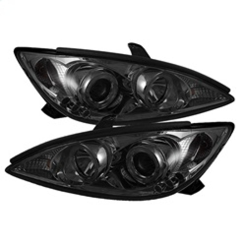 Spyder Toyota Camry 2002-2006 Projector Headlights with LED Halo and Smoke Finish - Part Number: spy5064325
