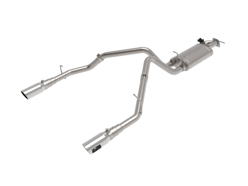 aFe Gemini XV 3-inch 304 Stainless Steel Cat-Back Exhaust System with Cut-Out for Ram 1500 2019-2021 V8 5.7L HEMI