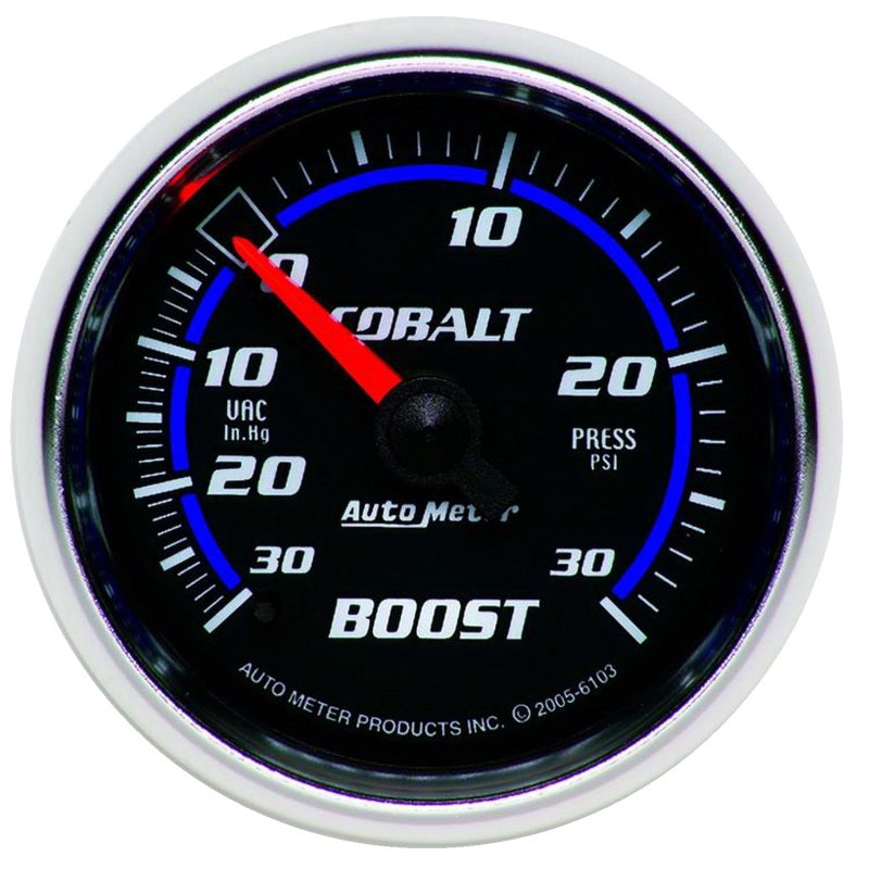 AutoMeter Cobalt 52mm 30 PSI Mechanical Boost Gauge for Automotive Performance