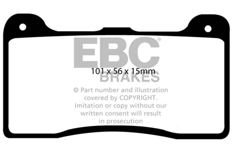 EBC Brakes Yellowstuff Performance Brake Pads * Part Number EBC DP4039R for Street and Track Driving