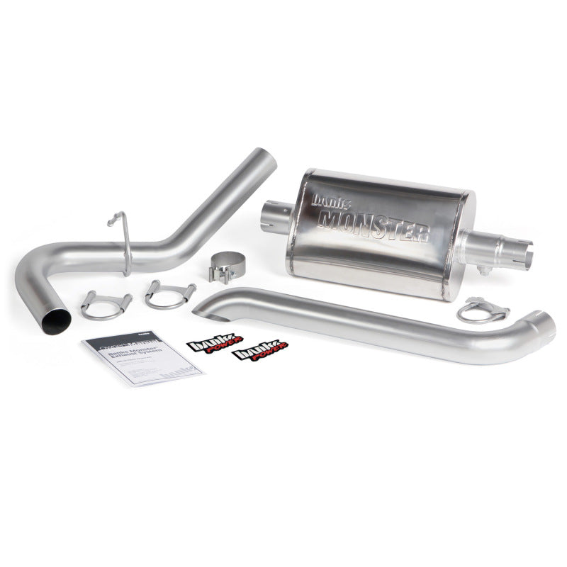 Banks Power 87-01 Jeep 4.0L Cherokee Monster Exhaust System with 2.5-Inch Stainless Mandrel-Bent Tailpipe