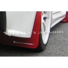 Load image into Gallery viewer, Rally Armor 07-17 Mitsubishi Lancer Red UR Mud Flap with White Logo - Durable Polyurethane Protection
