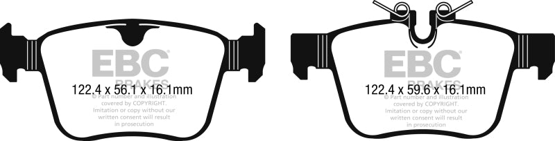 EBC Greenstuff 2000 Series Sport Rear Brake Pads for Land Rover Discovery Sport and Volvo XC90