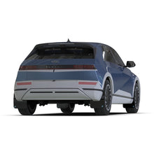 Load image into Gallery viewer, Rally Armor UR Series Mud Flaps for Hyundai Ioniq 5 (2022-2024) – Black with Light Blue Battery Logo, Part Number RALMF87-BAT-BLK-PBL