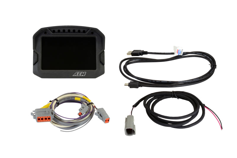 AEM CD-5 Carbon Digital Dash Display with Full-Color Screen and Programmable Shift Lights
