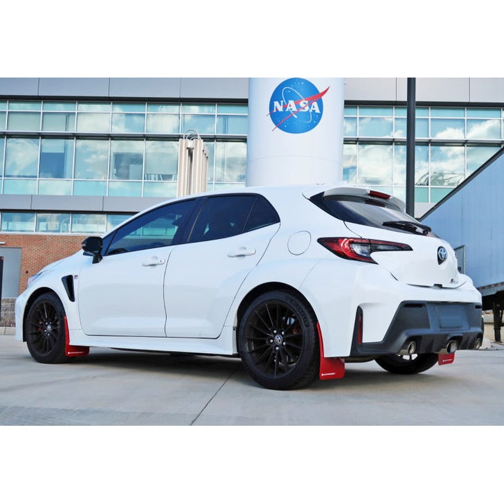 Rally Armor 23-25 Toyota GR Corolla Red UR Mud Flap with White Logo