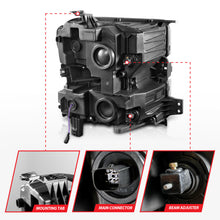 Load image into Gallery viewer, ANZO 2019-2022 Chevrolet Silverado 1500 LED Projector Headlight with Light Bar, Switchback, Sequential Turn Signals, Black Housing, Driver Side Only - Model anz111566-L