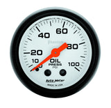 AutoMeter Phantom 52mm Mechanical Oil Pressure Gauge - 0-100 PSI for Automotive Performance and Reliability