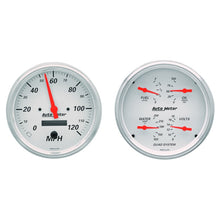 Load image into Gallery viewer, AutoMeter Gauge Kit 2 Pc. Quad &amp; Speedometer 5-inch Arctic White – Part Number ATM1303
