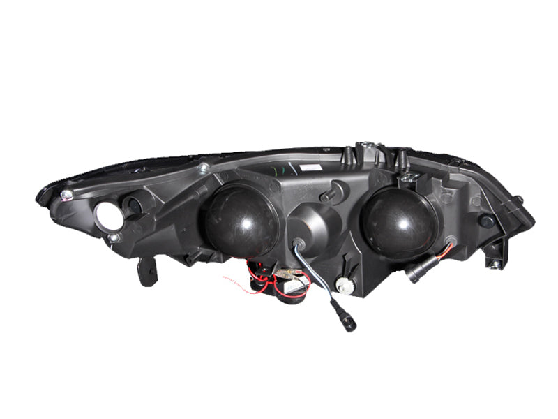ANZO 2006-2011 Honda Civic Projector Headlights with Halo and Black Housing (CCFL)