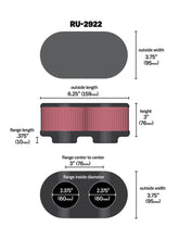 Load image into Gallery viewer, K&amp;N Engineering Universal Air Filter Part Number RU-2922 for Suzuki GSX Series