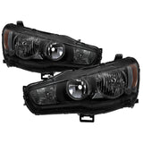 SPYDER xTune Mitsubishi Lancer 2008-2015 OE Style Headlights - Black Smoke (Part Number: HD-JH-ML08-AM-BSM)