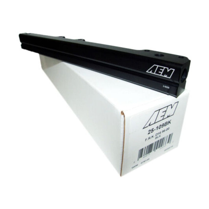 AEM High Volume Fuel Rail for Honda Civic D16Y7 & D16Y8 Engines * Black Anodized Part Number aem25-109BK
