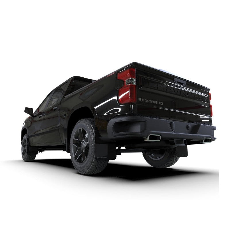 Rally Armor UR Series Mud Flaps for Chevrolet Silverado 1500 (2019-2024) – Black with Metallic Red Logo