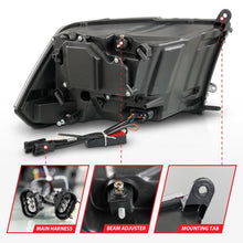 Load image into Gallery viewer, ANZO 09-18 Dodge Ram 1500/2500/3500 LED Plank Style Headlights with Switchback and Sequential Lighting - Matte Black Housing