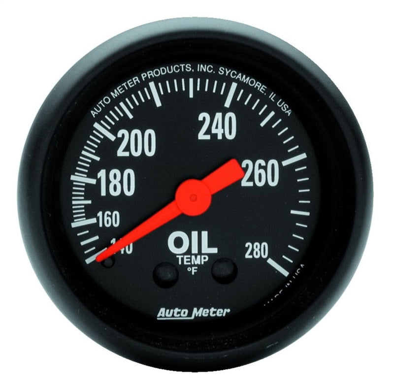 AutoMeter Z Series 2-1/16 Inch Mechanical Oil Temperature Gauge Part #ATM2609
