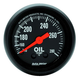 AutoMeter Z Series 2-1/16 Inch Mechanical Oil Temperature Gauge Part #ATM2609