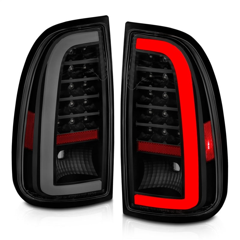 ANZO 00-06 Toyota Tundra LED Taillights with Light Bar and Smoke Lens – Black Housing, Pair