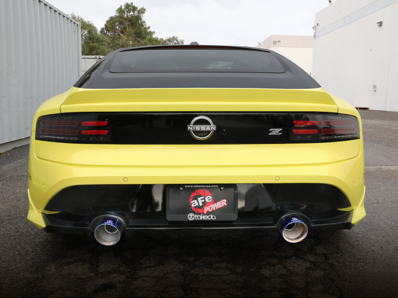 aFe Takeda 2-1/2 Inch Stainless Steel Axle-Back Exhaust System with Blue Flame Tips for 2023 Nissan Z V6-3.0L (TT)