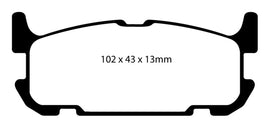 EBC Yellowstuff Rear Brake Pads for 2004-2005 Mazda Miata MX5 * Street and Track Performance
