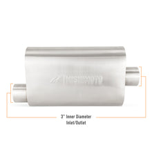 Load image into Gallery viewer, Mishimoto Universal Muffler with 3-inch Offset Inlet/Outlet - Brushed Stainless Steel