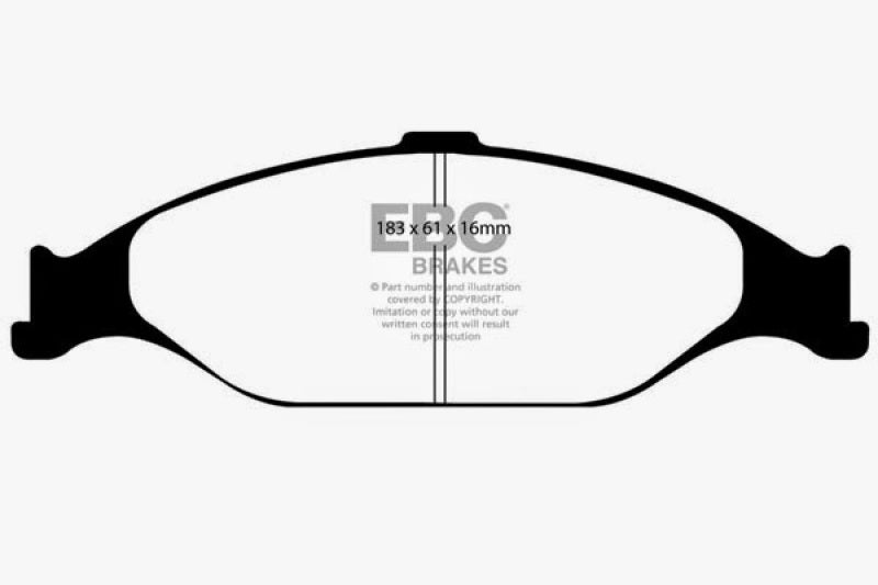 EBC Yellowstuff Front Brake Pads for 2001-2004 Ford Mustang - High-Performance Street and Track Use