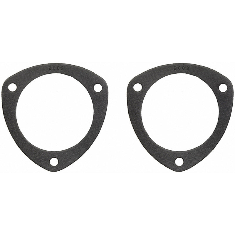 Fel-Pro 2003 Exhaust Collector Gasket – 3.5-inch Diameter, Perforated Steel Core, Triangle Shape (2-Pack)
