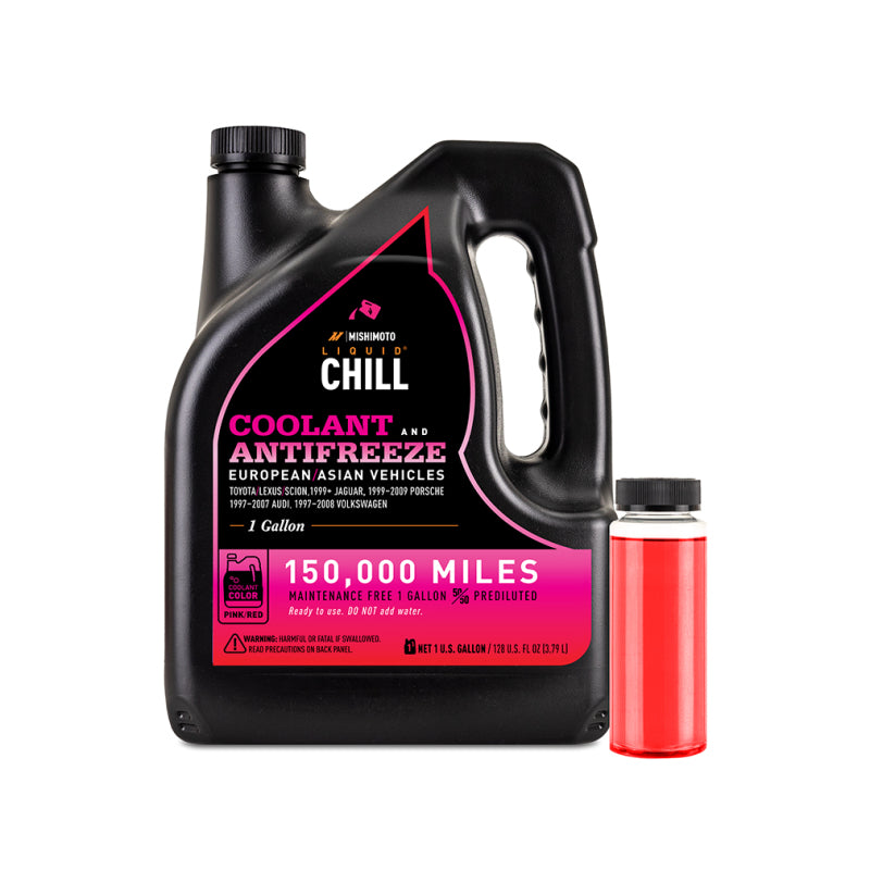Mishimoto Liquid Chill OE Coolant for European and Asian Vehicles - 1 Gallon Pink/Red Part Number misMMRA-LC-EG-PK