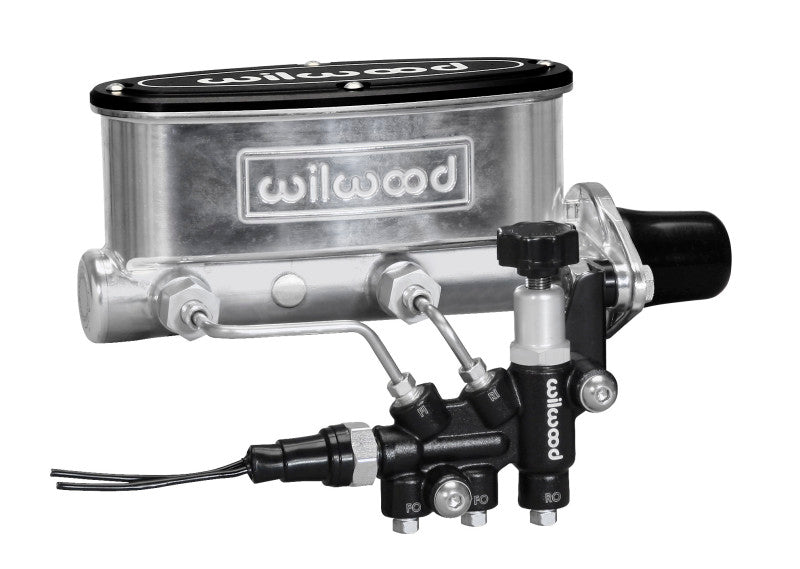Wilwood HV Tandem Master Cylinder Kit with Combination Proportioning Valve * 1 Inch Bore, Ball Burnished Finish