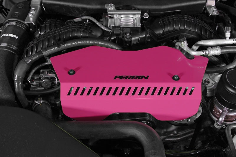 Perrin Performance Hyper Pink Pulley Cover for Subaru WRX 2022-2025 * Tall Version, Part #perPSP-ENG-153HP