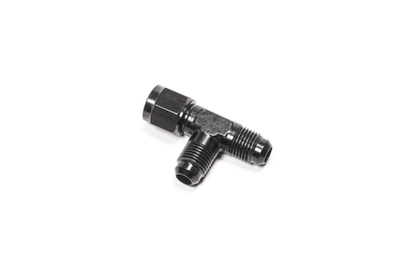 Radium Engineering 6AN Aluminum Male to Female Tee Fitting - Black