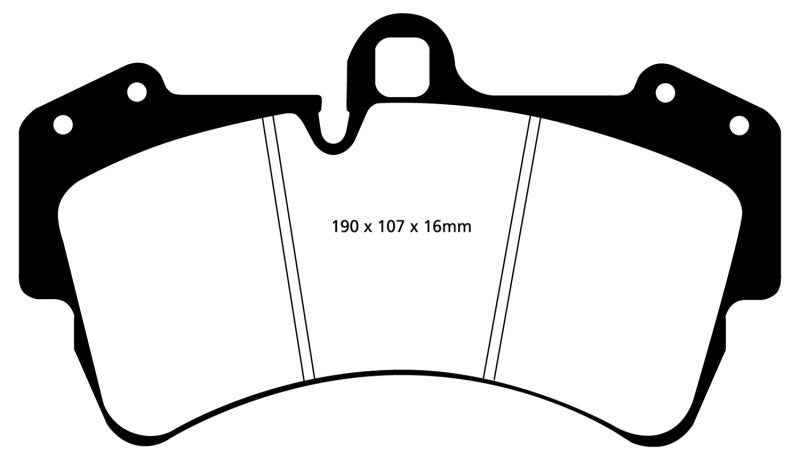 EBC Yellowstuff Front Brake Pads for Volkswagen Touareg 2014 and 2005 Models | Part Number EBC DP41473R