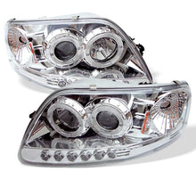 Load image into Gallery viewer, Spyder Ford F-150 97-2003 LED Halo Projector Headlights with Amber Reflector and Chrome Finish