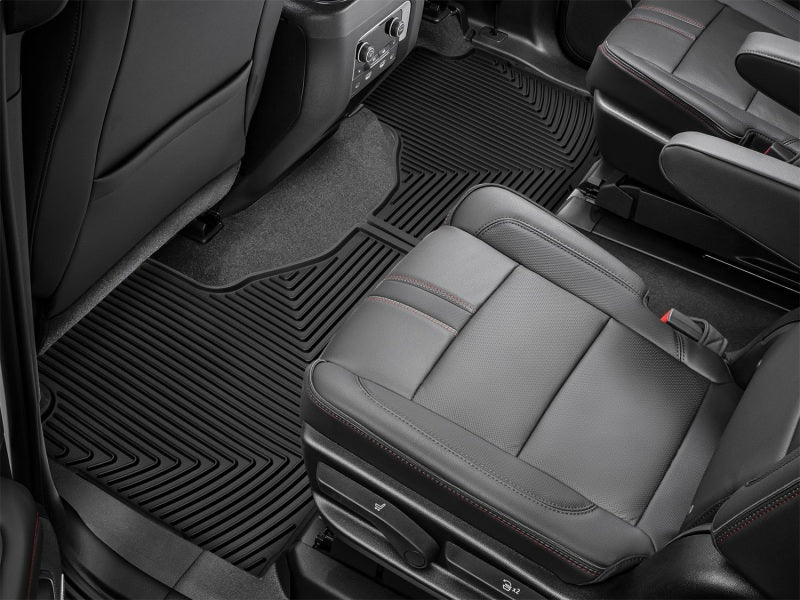 WeatherTech All-Weather Rear Floor Mats for Chevrolet Suburban and Tahoe - Black
